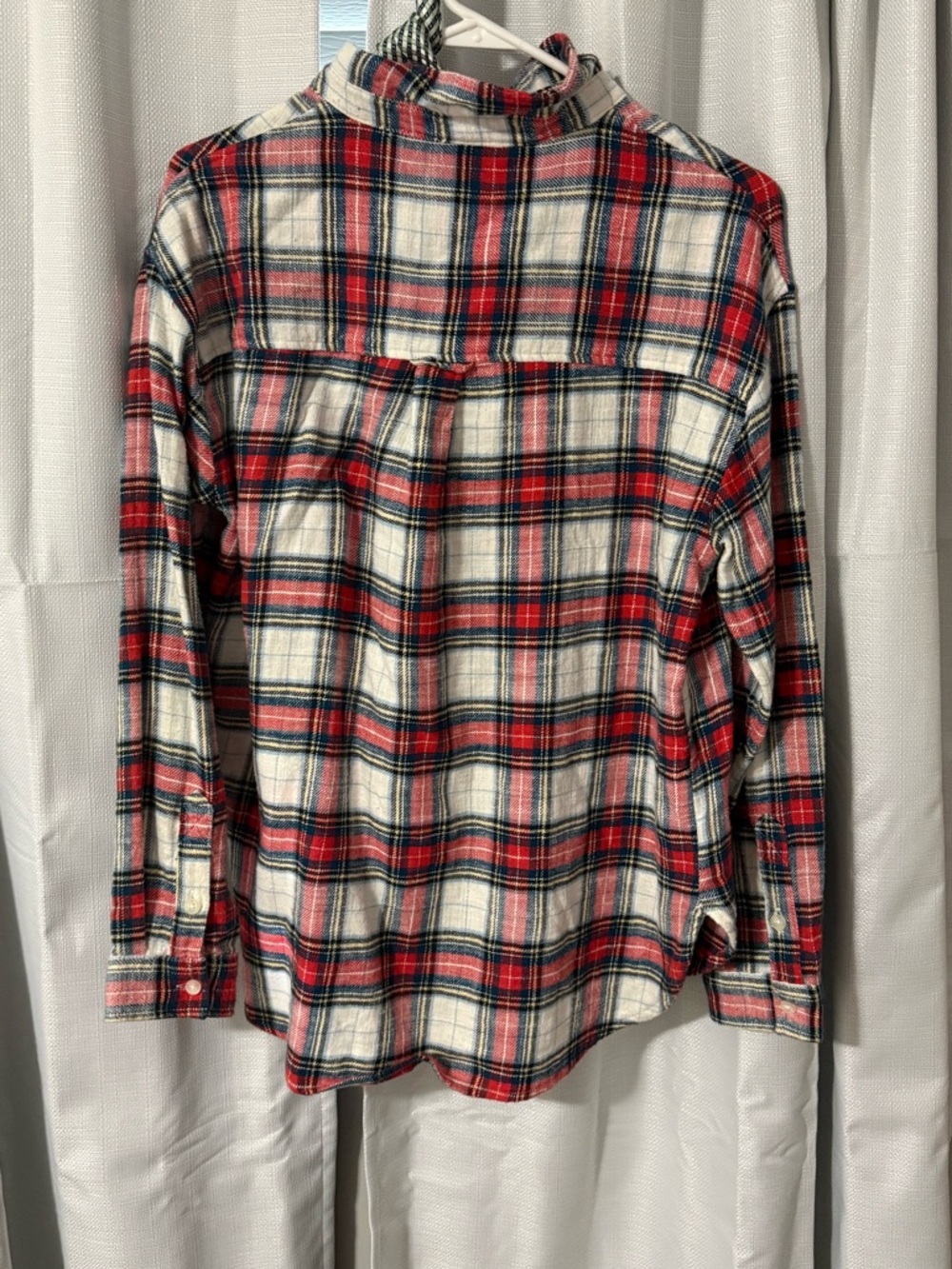American Eagle Outfitters Red and White Plaid Button-Down Shirt - Picture 2 of 3